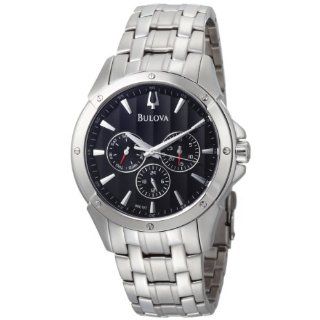 Bulova Mens 96C107 Black Dial Bracelet Watch Watches 