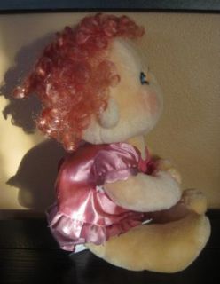 Vintage Hugga Bunch Doll Huggins Plush Pink Hair Outfit Kenner