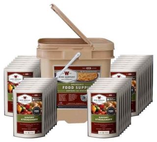 Wise Foods 120 Serving Entree Only Grab Go Bucket Gourmet MREs 01120W