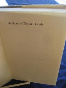 The Story of Doctor Dolittle Hugh Lofting 1962 HC DJ