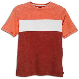 Quiksilver Friday Stripe S/S Knit   Mens   Casual   Clothing   Sangre