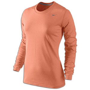 Nike Legend L/S T Shirt   Womens   Training   Clothing   Bright Peach