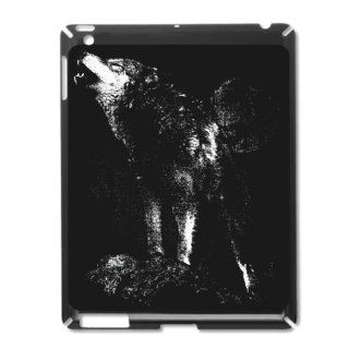 iPad 2 Case Black of Wolf Howling at Moon: Everything Else