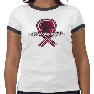 Sickle Cell Anemia Fight Like A Girl   Fighter Rib Tshirt