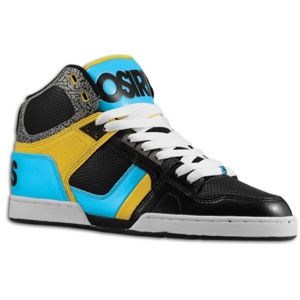 Osiris Nyc 83   Boys Grade School   Skate   Shoes   Black/Cyan/Yellow