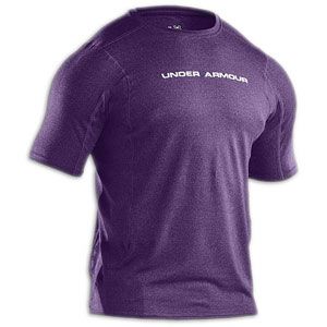Under Armour Heatgear Touch Fitted S/S Crew   Mens   Purple/White