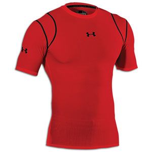 Under Armour Heatgear Vented Compression S/S T Shirt   Mens   Red