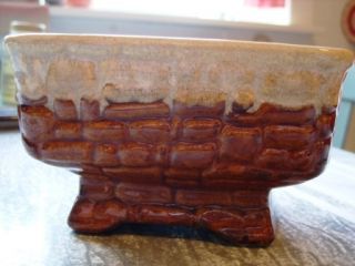 Beautiful Vintage Brown Drip Pottery Planter Hull McCoy