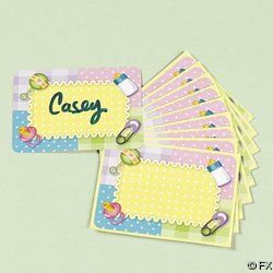 24 Baby Shower Name Tags: Home & Kitchen