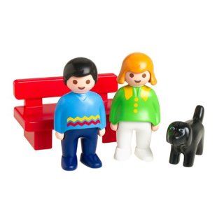 Playmobil 123 Woman/Man W/Dog Toys & Games