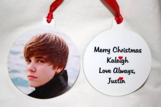 Justin Bieber 2 Personalized Photo Ornament Awesome