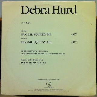 Debra Hurd Hug Me Squeeze Me 12 Mint WLP Pro A 2009 Vinyl 1983 Funk