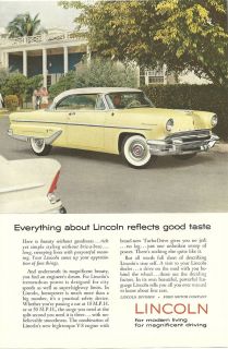 1955 Print Ad Lincoln Division Ford Motor Company Vintage