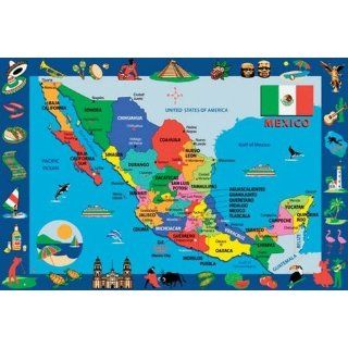 Fun Time FT 131 5178 4.25 ft. x 6 ft.6 in. Map of Mexico