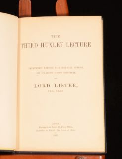 1907 Third Huxley Lecture Delivered Before Charing Cross Hospital Lord