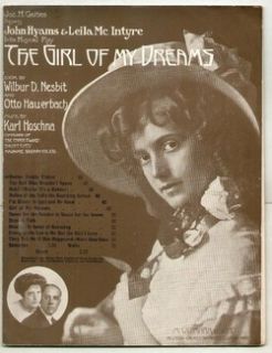 Girl of My Dreams 1910 Doctor Tinkle Tinker Sheet Music