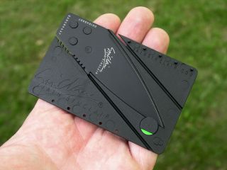  Black IS1 Credit Card Folding Safety Knife Iain Sinclair