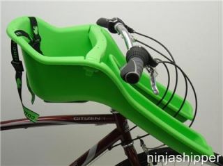 Ibert Front Mounted Child Bike Safe T Seat Green New