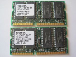   Toshiba THLY6416G1FG 80 PC100 Laptop Memory RAM IBM 390X A20 A30