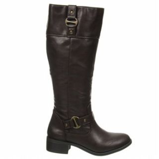 Womens Rampage Iben Riding Boots Brown Smooth 6 5 7 5