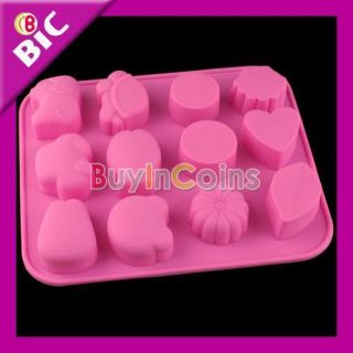 Silicone Ice Cube Chocolate Cake Jelly Muffin Mould Soap Mold Bakeware