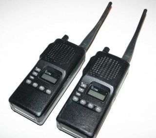 Icom IC F4S 4 2 Way Radios w Chargers Microphones