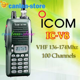 New Icom IC V8 VHF 136 174Mhz Two Way Radio Handheld Walkie Talkie