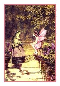 The Frog and Fairy by Ida Outhwaite Counted Cross Stitch Chart
