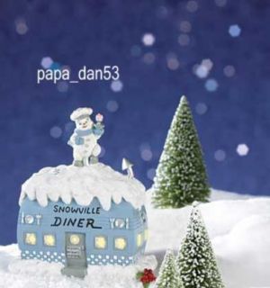  Up Diners Christmas Snowville Village Centerpieces Gift Idea