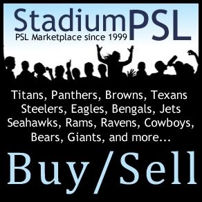 Titans Browns Panthers Texans Rams PSLs PSL