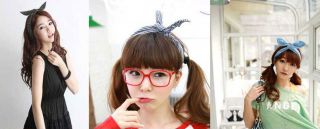  Cute Sweet Fashion Rabbit Ear Headband Soft Wire Hair Band IEK
