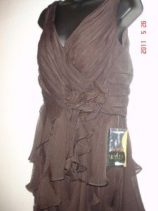 Ignite Evenings Carol Lin Mock Wrap Dress Size 8