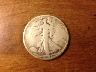 1921s Walking Liberty Half Dollar 50 Cents Nice Coin 2 VG