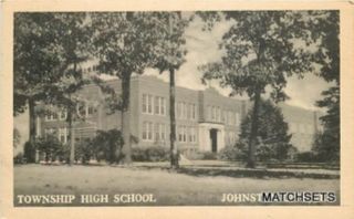 RPPC Johnston City Illinois Township High School Postcard