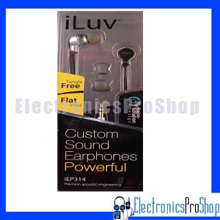 iLuv IEP 314 Silver Sound Isolating Earbud Earphone New