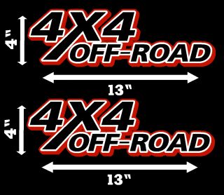 4x4 Decals 4 x 13 Decal Truck Graphic Sticker Dodge Chevy Ford
