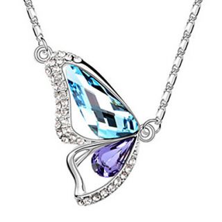 USD $ 17.89   Butterfly Shaped Design Crystal Necklace,