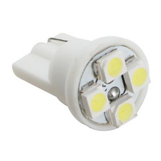 t10 3528 SMD 4 lampadina led luce bianca per auto (12V DC, set di 4 pz