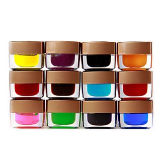 USD $ 23.99   12 Colored Glaze Builder gel Nail Art 8ml,