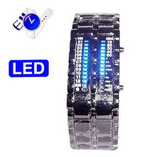 USD $ 13.99   Fashion Stainless Steel Band LED Wrist Watch,