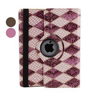 USD $ 21.99   Snake Skin Pattern Rotating PU Leather Case with Stand