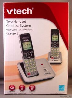 Vtech CS6419 2 Handset Cordless Phone System DECT6 0