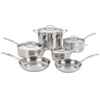Cuisinart Stainless Steel Cooking Pots Pans Cookware Set Fast SHIP New