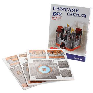 DIY Architecture 3D Puzzle Fantasy Castle (26pcs, difficulty 3 of 5