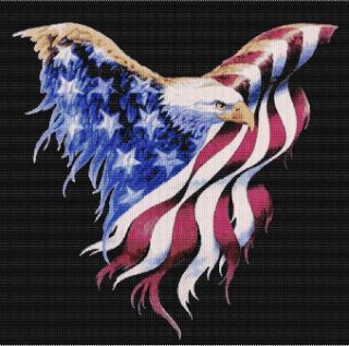 Patriotic Eagle Delica Bead Peyote Pattern