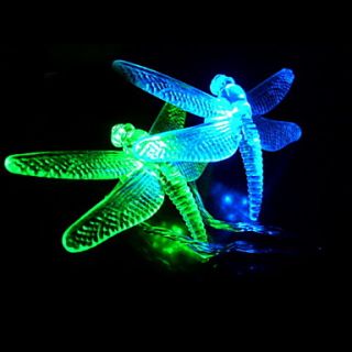 6m 3w 32 LED de luz colorida em forma de libélula cadeia liderada