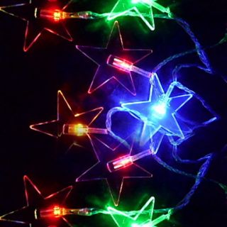 6m 3w 32 luz LED de colores en forma de estrella de cinco puntas de