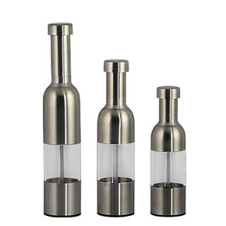 USD $ 31.49   New Stainless Steel Small Size Salt and Pepper Mill