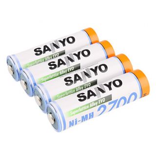 EUR € 24.37   Sanyo AA Ni MH batteria ricaricabile (1,2 V, 2700 mAh