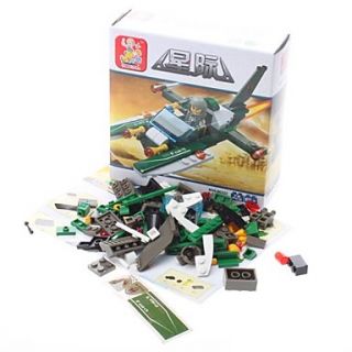 USD $ 5.79   SLUBAN 3D DIY Puzzle Airplane Building Blocks Bricks Toy